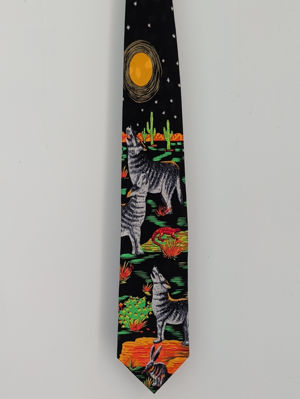 Rosetti Silk Southwest Desert Coyote Cactus Tie